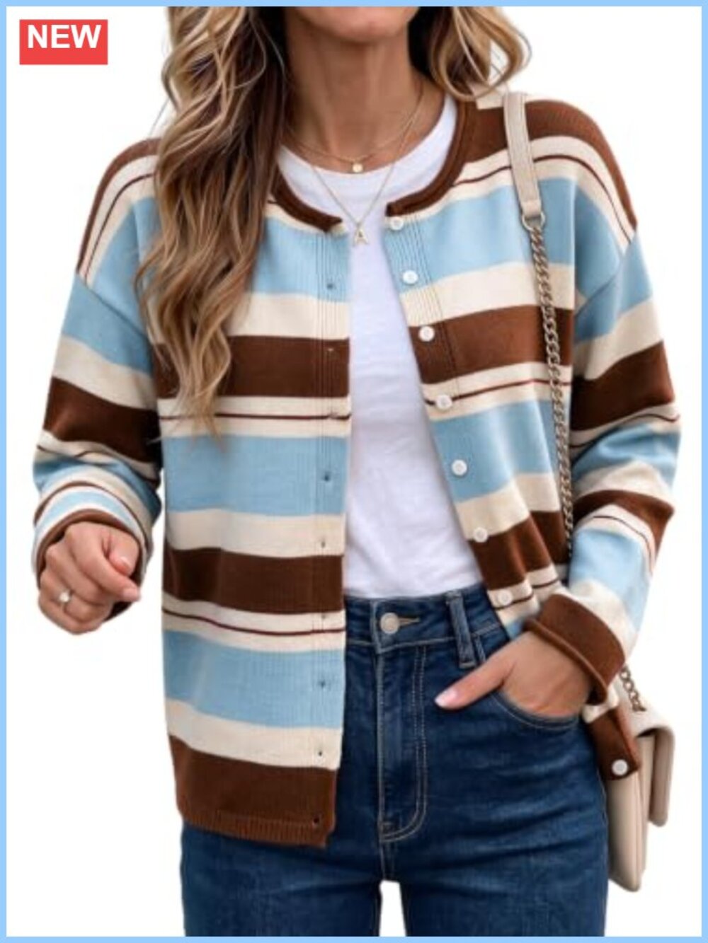 Women's Long Sleeve Button Down Knit Cardigan Sweater